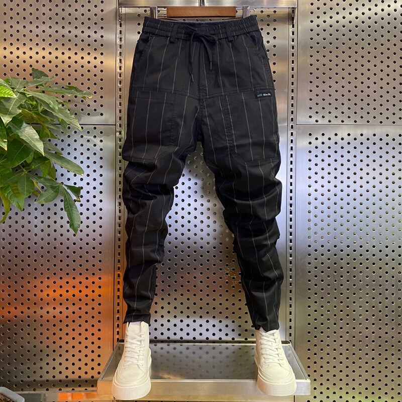 ZEN Luxury Loose Pencil Striped Jogger Pants