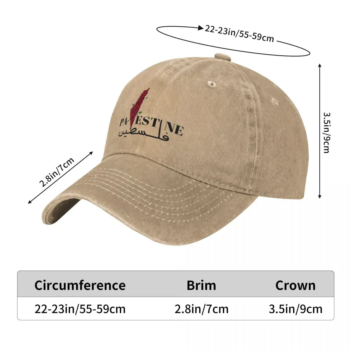 Lower Pattern Palestine Unisex Cap
