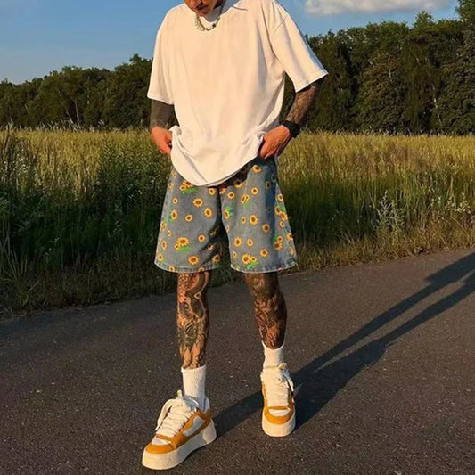 New Y2k High Quality Denim Loose Short