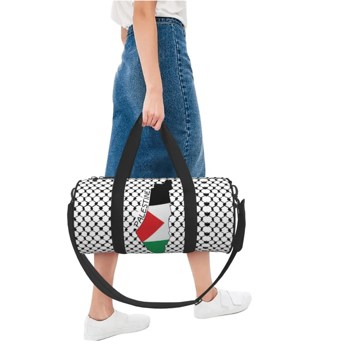 Palestine Flag Map  Kufiya Hatta Travel Bag