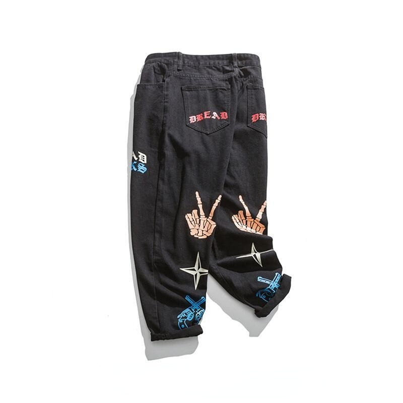 Max | street Japanese trendy brand jeans straight-leg pants - sepolia shop