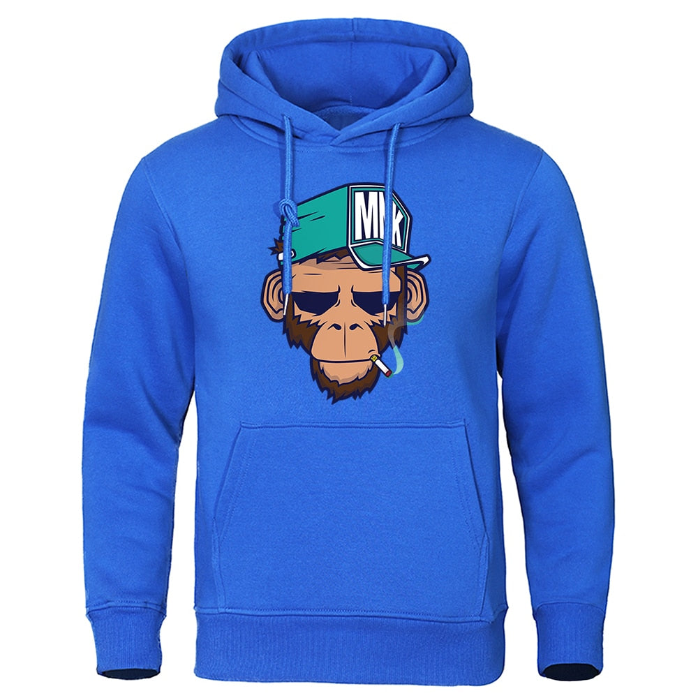 Personality Cool Smoking Monkey Hoodie