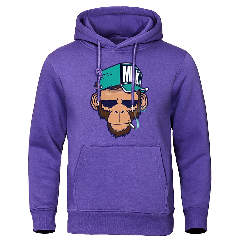 Personality Cool Smoking Monkey Hoodie