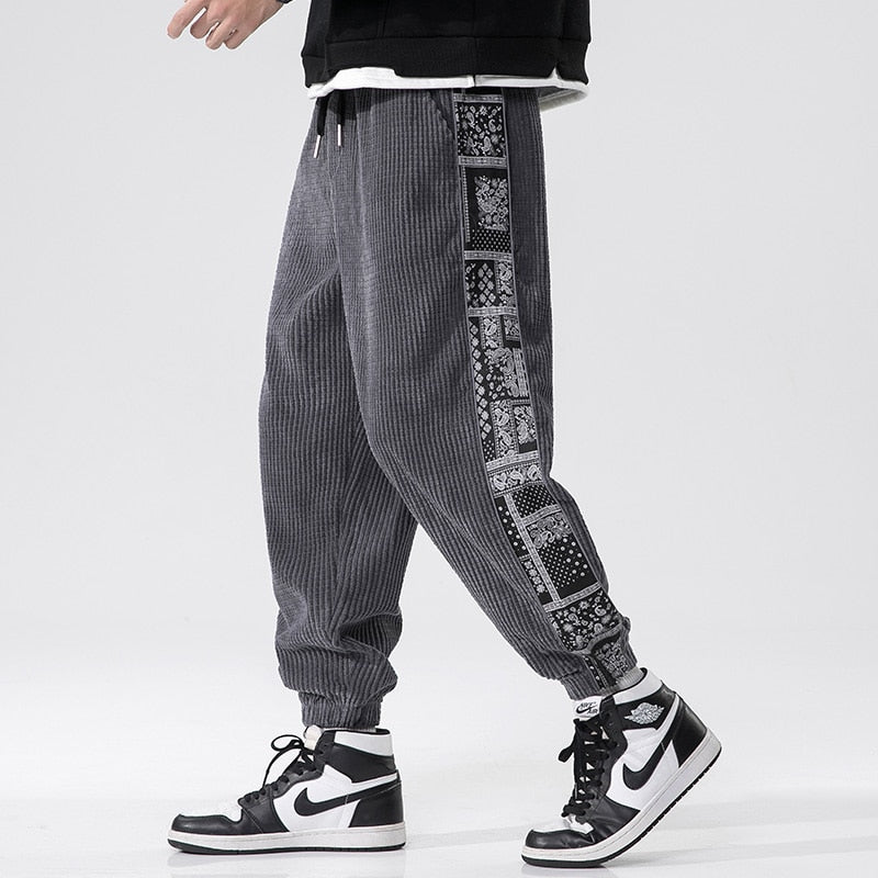 Kor Warm Casual Corduroy Loose Pants