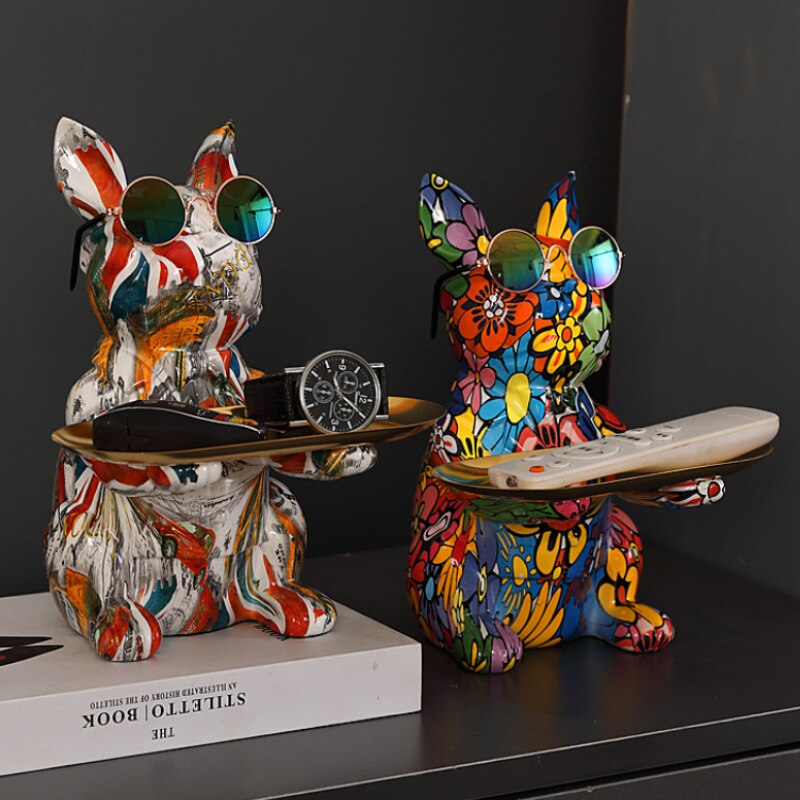 French Fighting Dog Desktop Sculpture