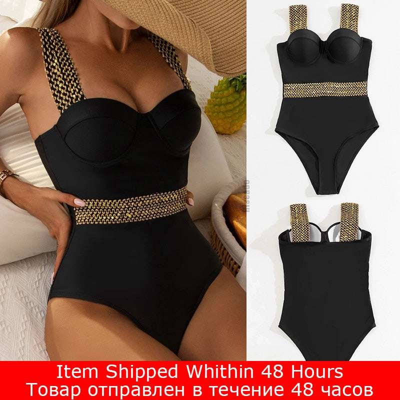 Riseado Sexy Push Up One Piece Swimsuit - sepolia shop