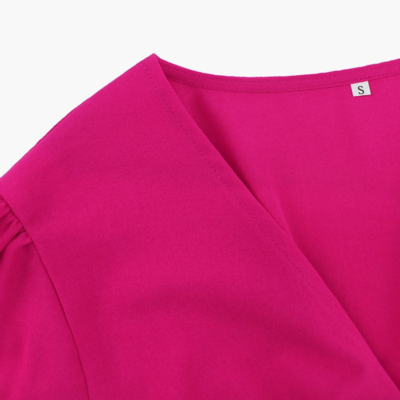 M 2023 Summer Women's New Deep V Neck Sexy Lace Cake Dress For Ladies Solid Color Beach A Line Dresses - sepolia shop