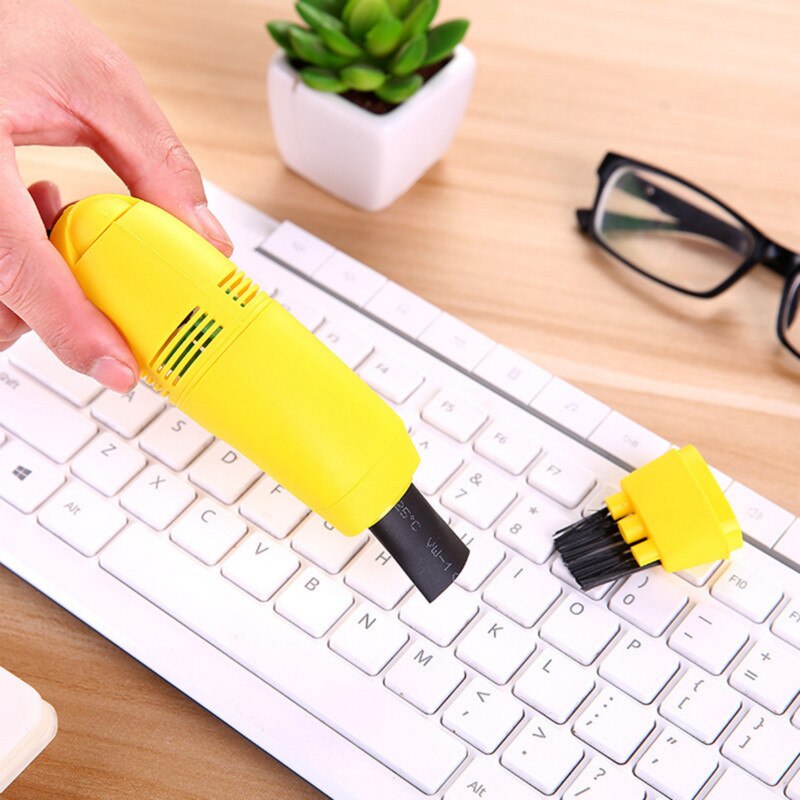 TIOODRE Mini Vacuum Cleaner Keyboard Electric Brush USB Brush Kit Dust Cleaner Collector Three Heads Detachable Cleaning Tool - sepolia shop