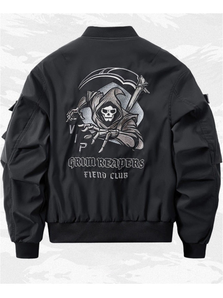 God of Death Bomber Varsity Tactical Jacket