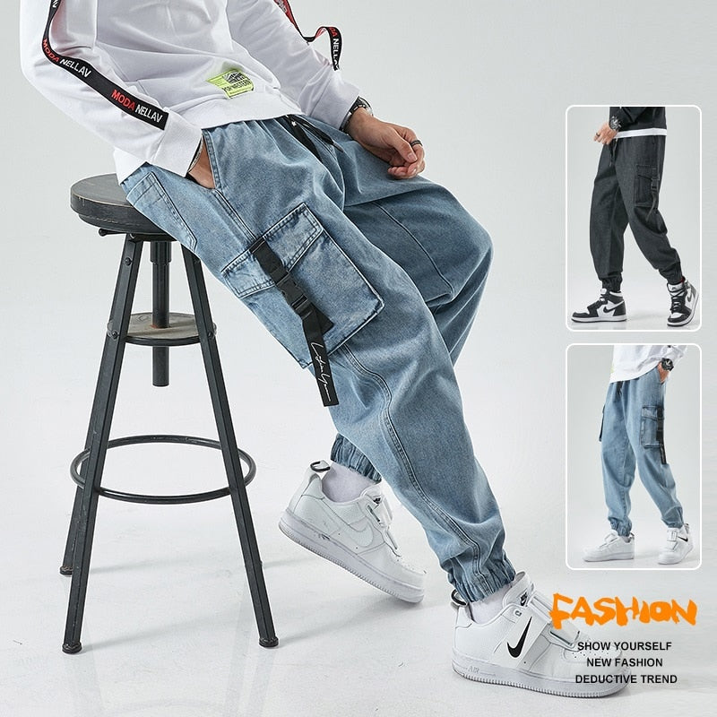 Jap Cargo Denim Baggy Pants (S-8XL)