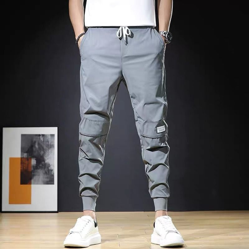 JUDGE&JURE | Stylish Black Elastic Waist Leg Pants - sepolia shop