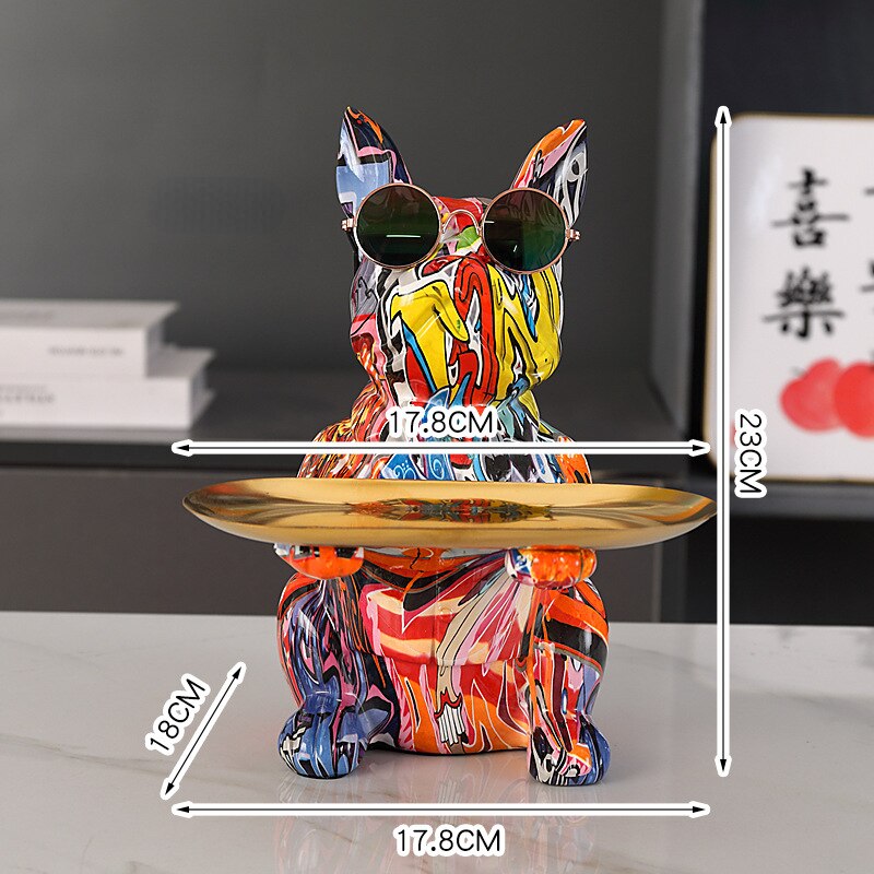 French Fighting Dog Desktop Sculpture