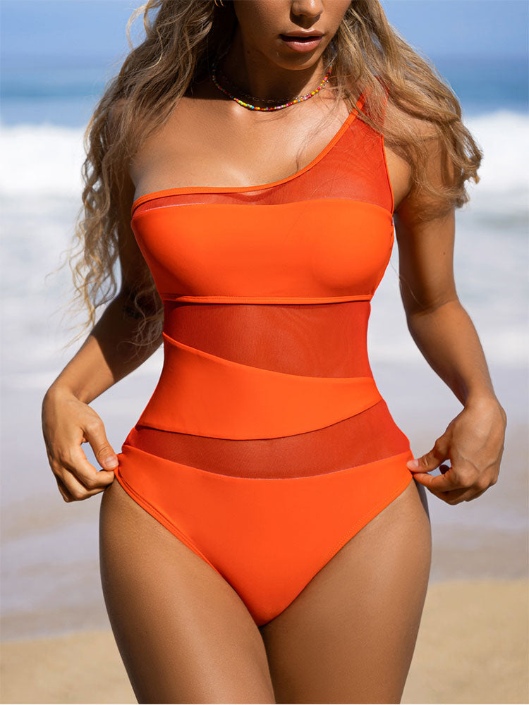 In-X Sexy One Shoulder One Piece Swimsuit - sepolia shop