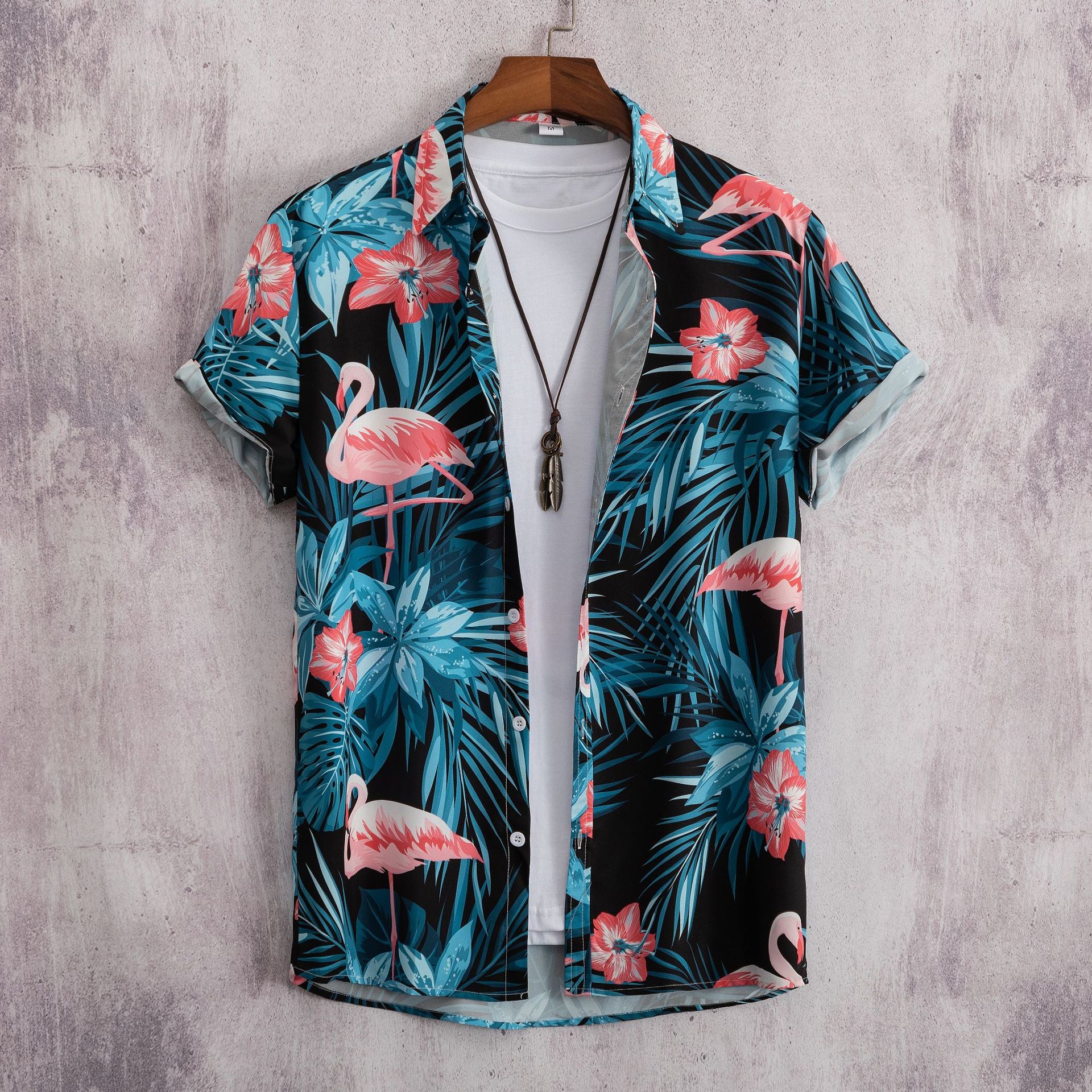Don Hawaiian Geometric Printed Buttoned Shirt