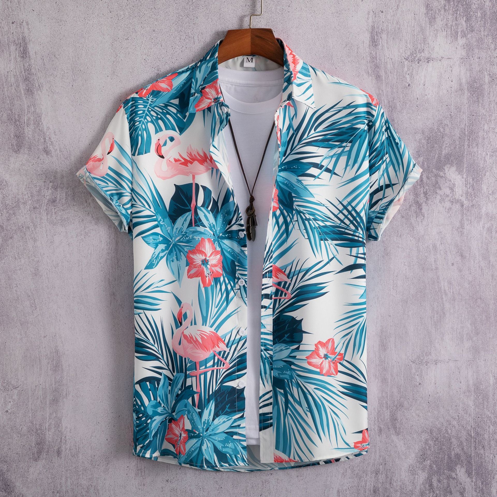 Don Hawaiian Geometric Printed Buttoned Shirt