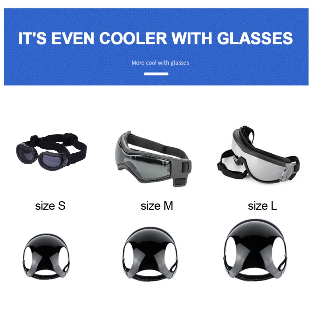 Dog Windproof Sunglasses & Helmet Set