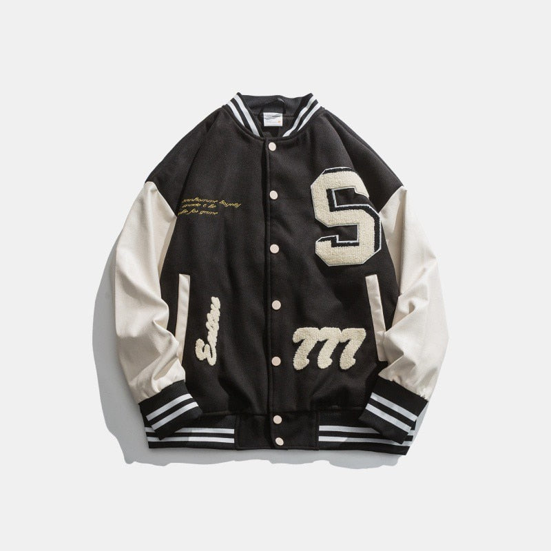 KOR New Y2K Retro Letter Embroidered Loose Jackets