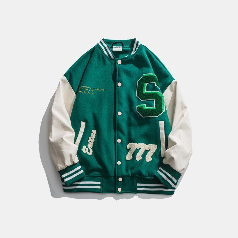 KOR New Y2K Retro Letter Embroidered Loose Jackets