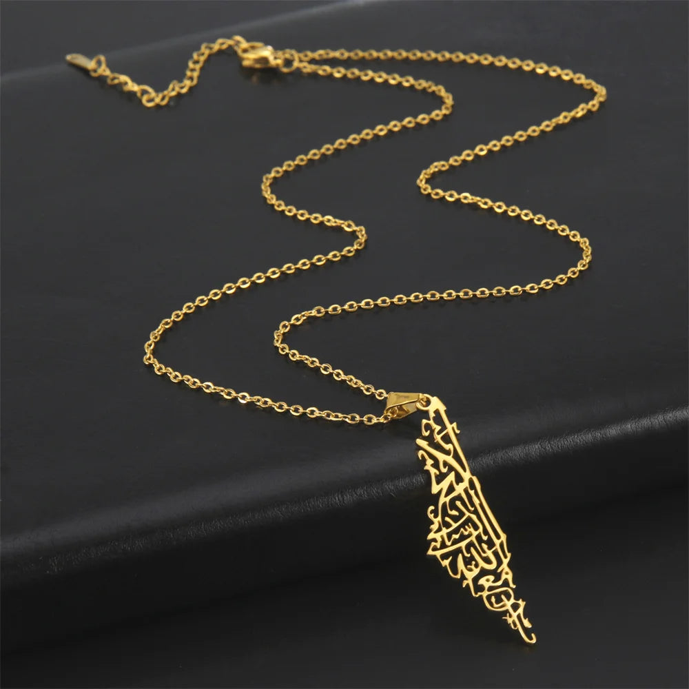Palestine Map Pendant Necklaces