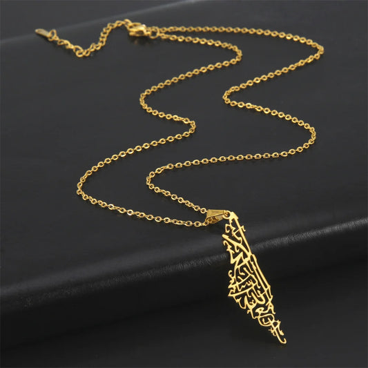 Palestine Map Pendant Necklaces
