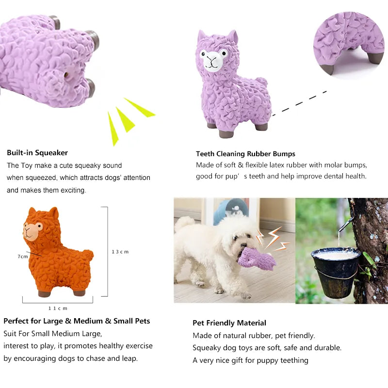 Squeaky Dog Rubber Toys Bite Resistant Dog Latex Chew Toy Animal Shape Puppy Sound Toy Dog Supplies For Small Medium Large Dog