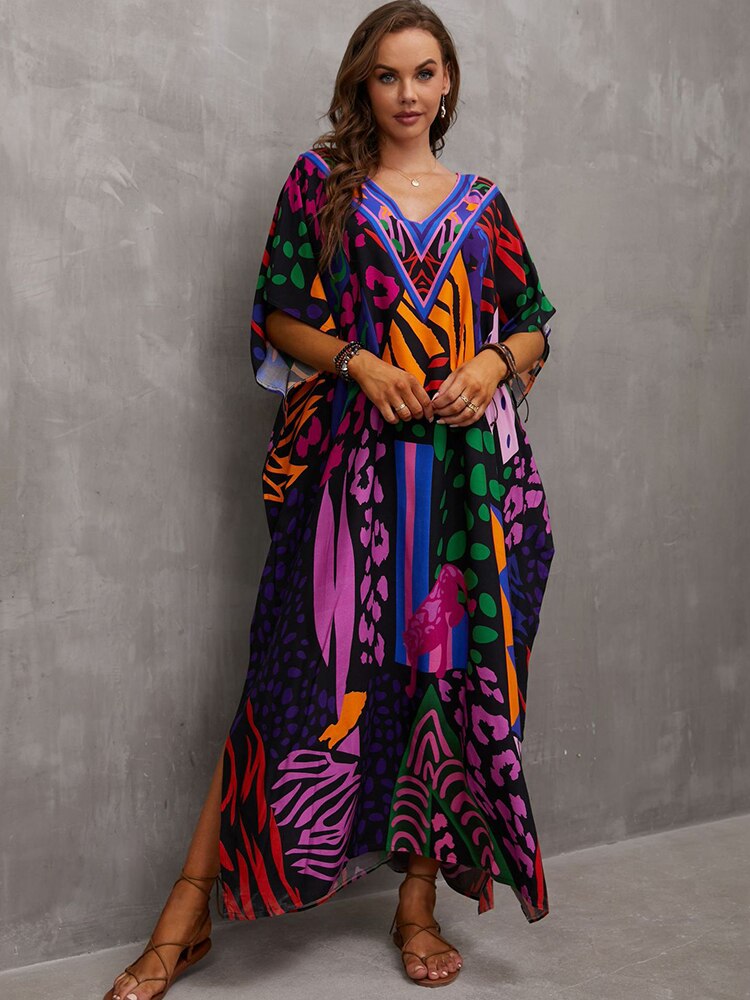 Bohemian Plus Size Kaftan Beach Tunic