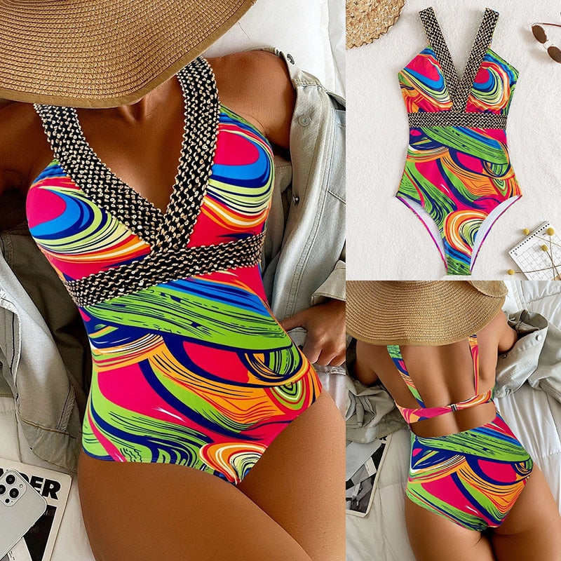 Riseado Sexy Push Up One Piece Swimsuit - sepolia shop