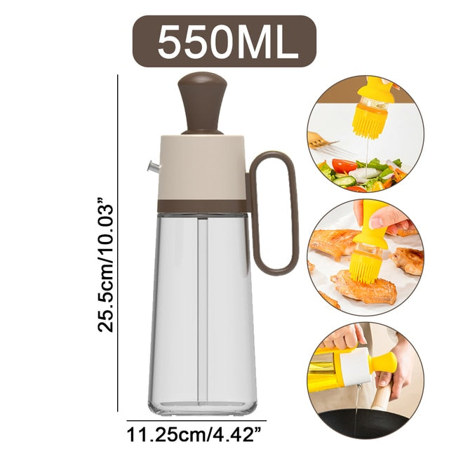 Kal | Glass Olive Oil Spray Bottle with Silicone Brush - sepolia shop