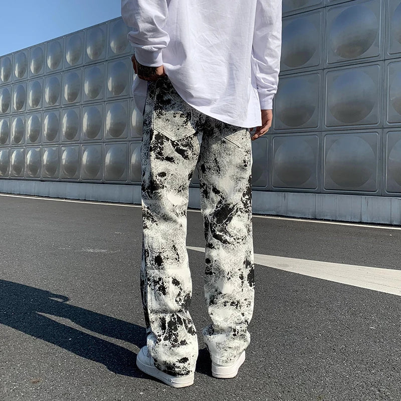 KOR Style Printed Mopping Trousers Jean