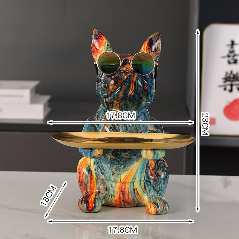 French Fighting Dog Desktop Sculpture