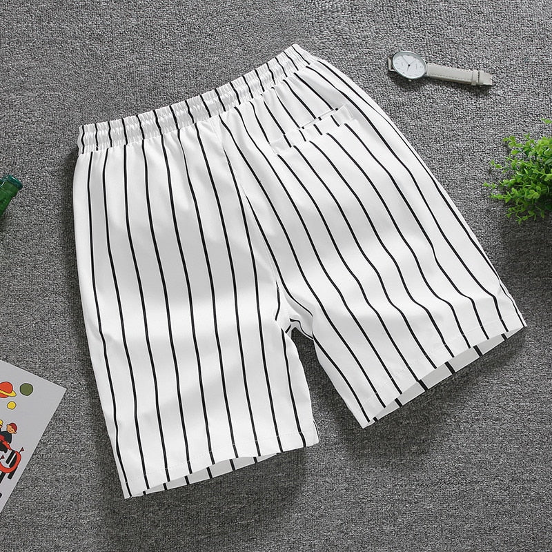 Zen Striped Five-point Casual Shorts