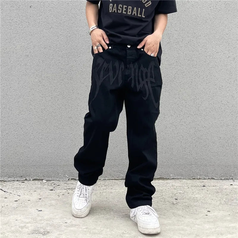 KOR Y2K Black Baggy Jeans