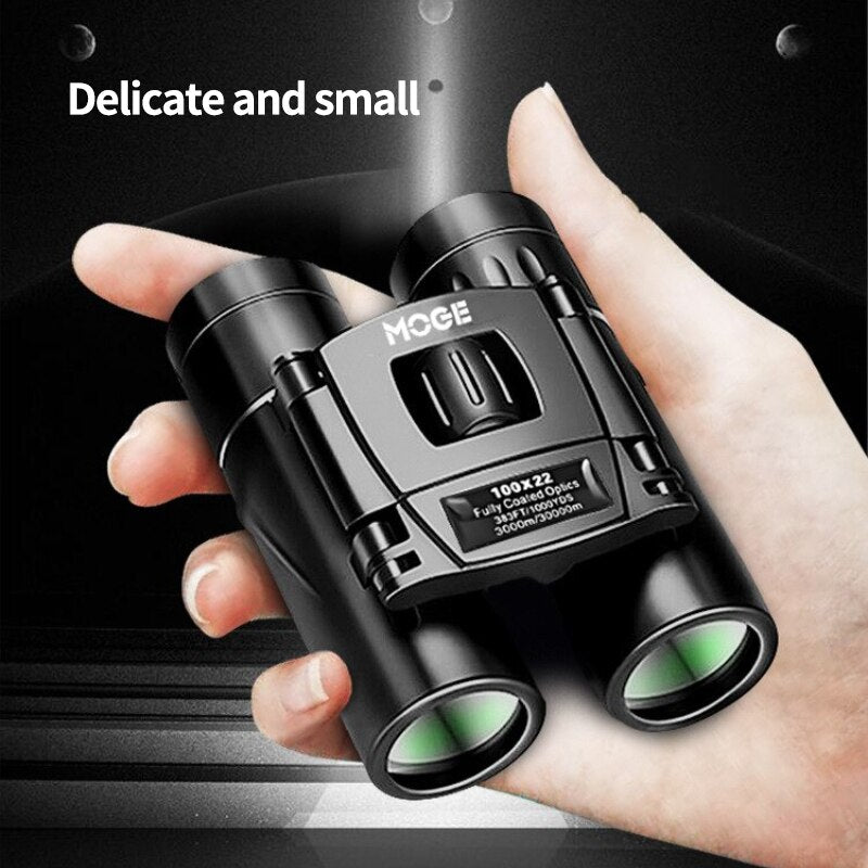 Moge100x22 Binocular High Power Hd Telescope Portable Travel 40x22 Pocket Telescope For Hunting Outdoor Camping Travel - sepolia shop