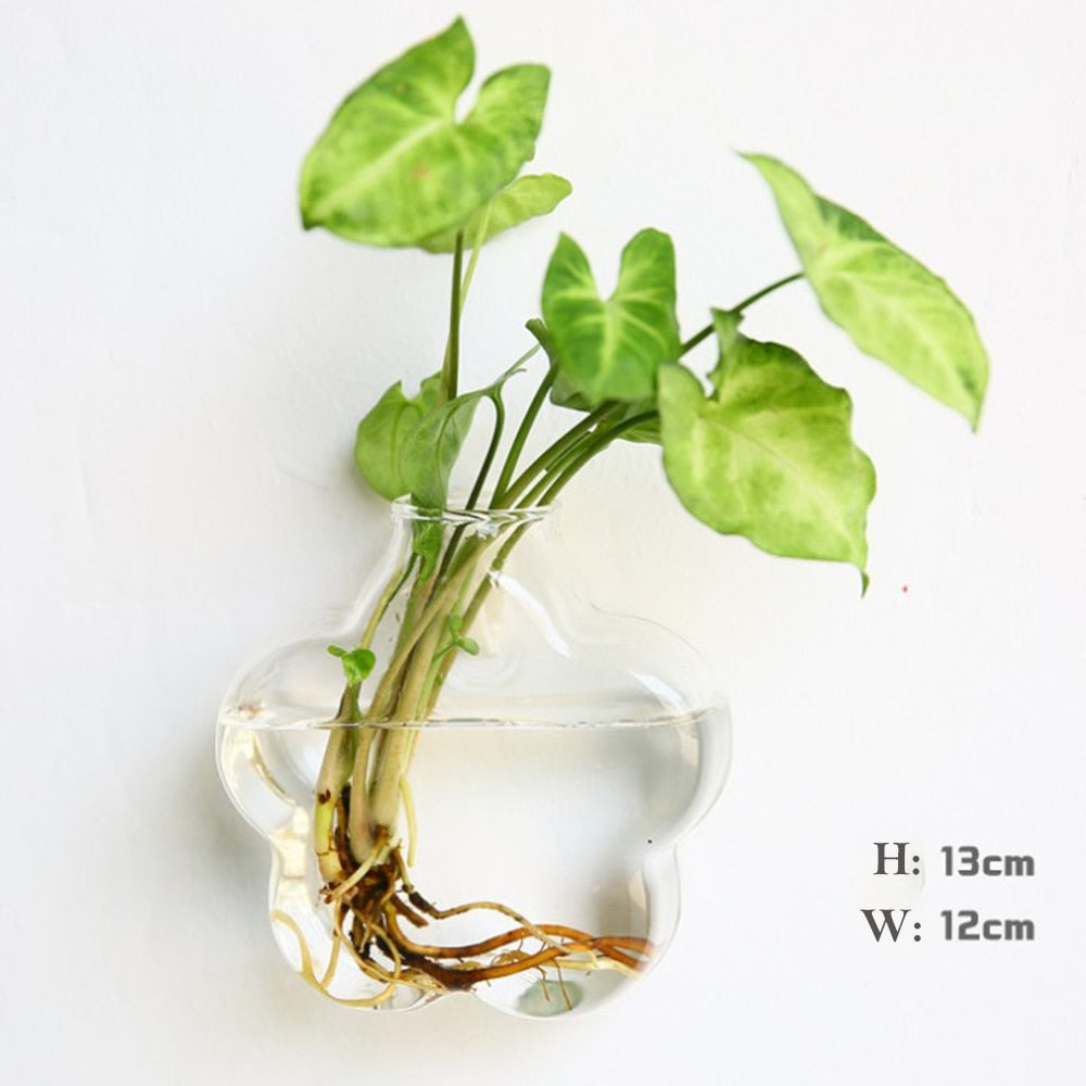 Fashion Wall Hanging Glass Flower Vase