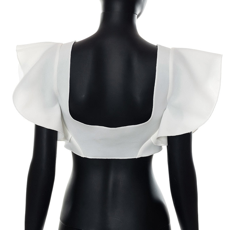Elegant Ruffle Tanks Tops