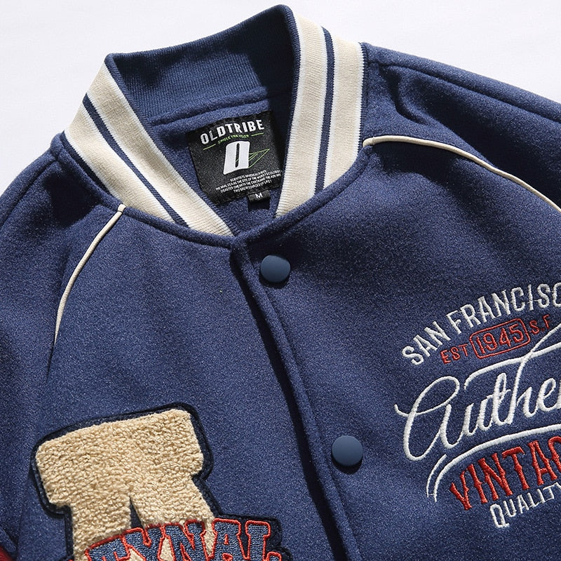 KOR New Y2K Retro Letter Embroidered Loose Jackets