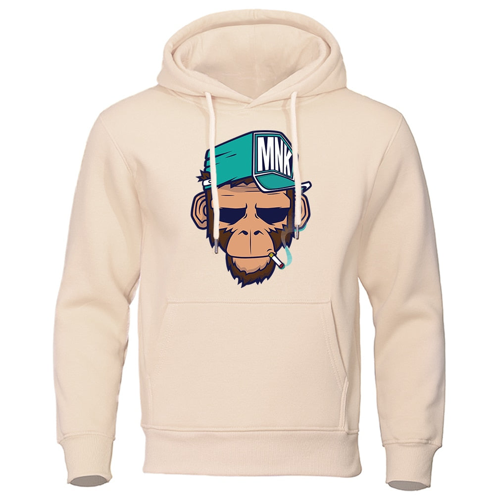 Personality Cool Smoking Monkey Hoodie