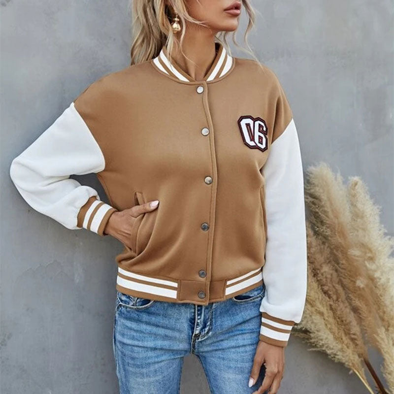 Sepo Style Loose Bone Letter Jackets