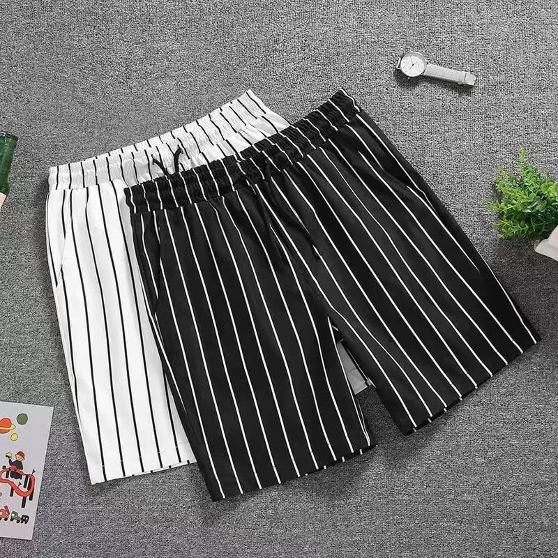 Zen Striped Five-point Casual Shorts