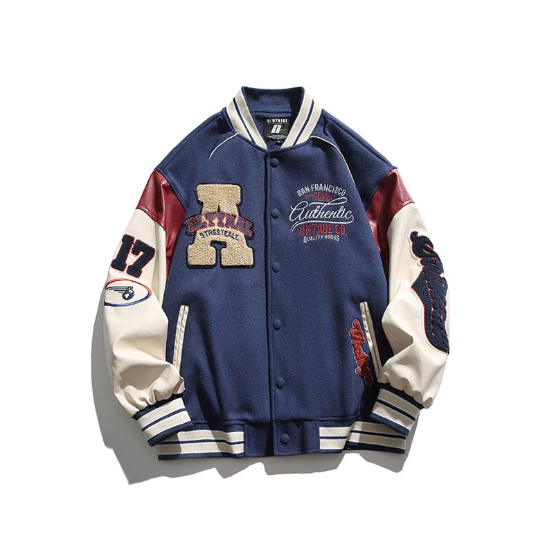 KOR New Y2K Retro Letter Embroidered Loose Jackets