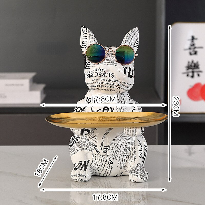 French Fighting Dog Desktop Sculpture