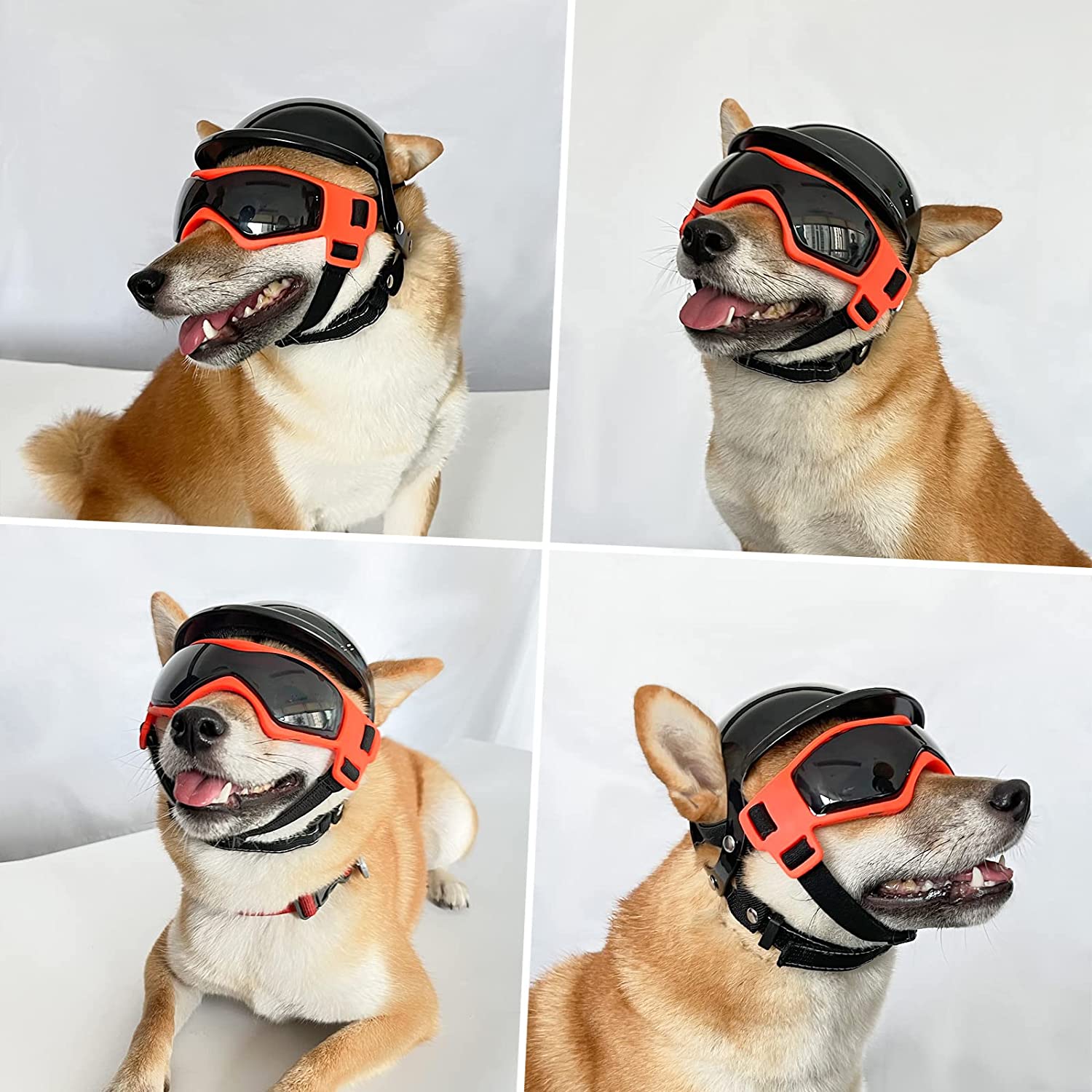 Dog Windproof Sunglasses & Helmet Set