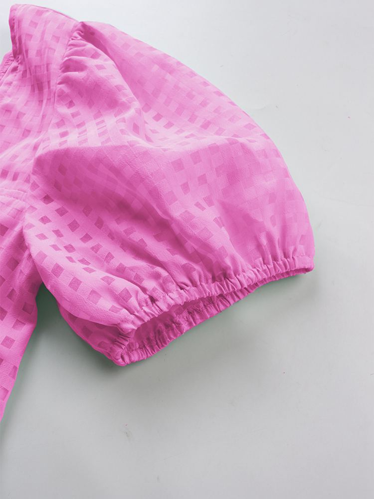 Msfilia Elegant Dress Women Summer Solid Color Square Collar Short Sleeve High Waist A Line Causal Dresses - sepolia shop