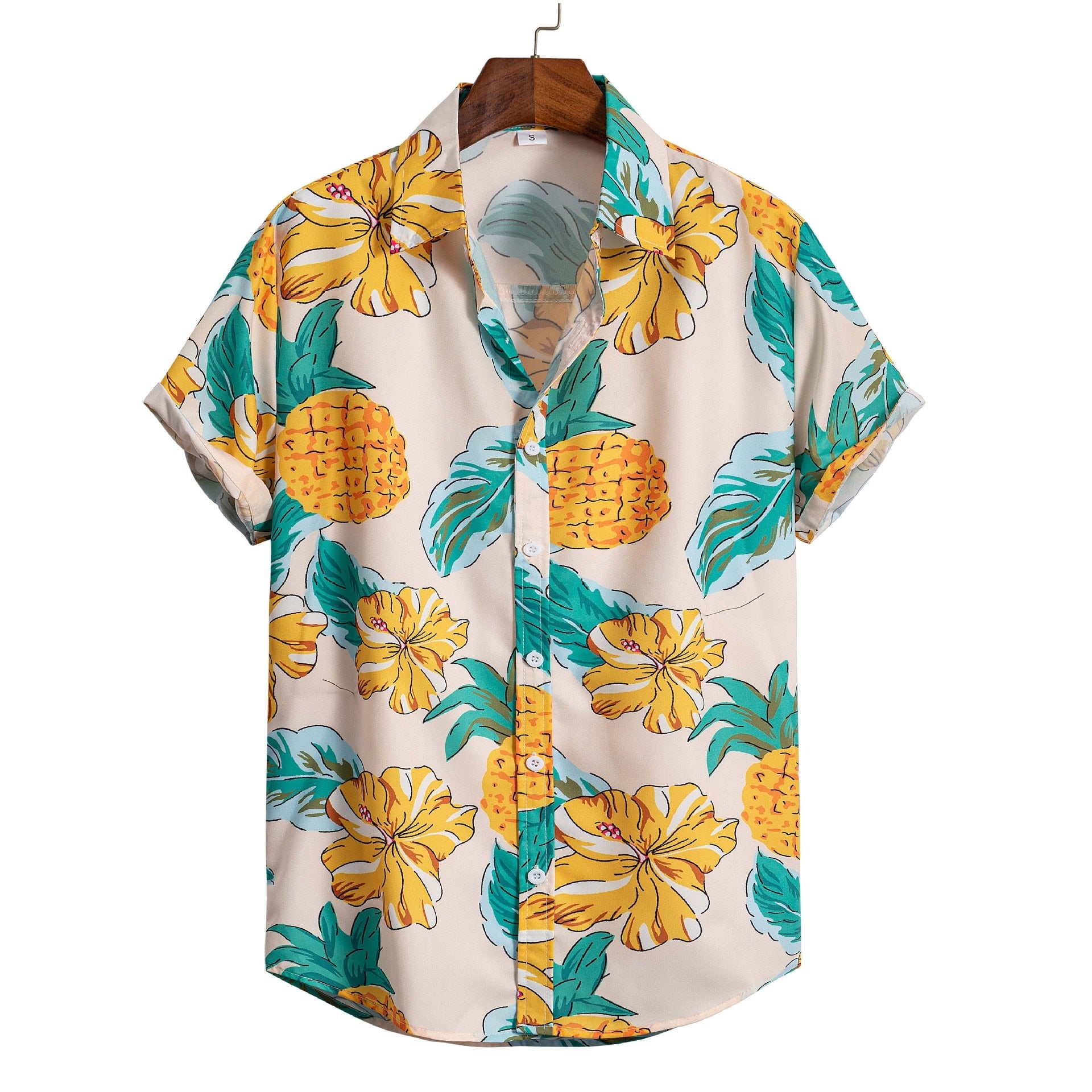 Don Hawaiian Geometric Printed Buttoned Shirt