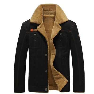 DIMUSI Fur Collar Winter Jacket