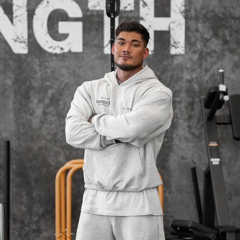 VQ Oversized Pullover Cotton Fitness Hoodie