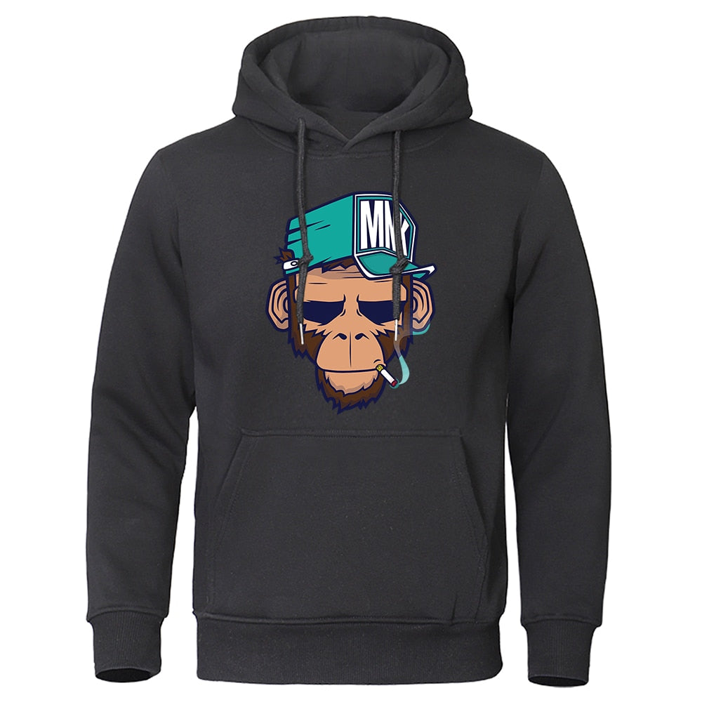 Personality Cool Smoking Monkey Hoodie