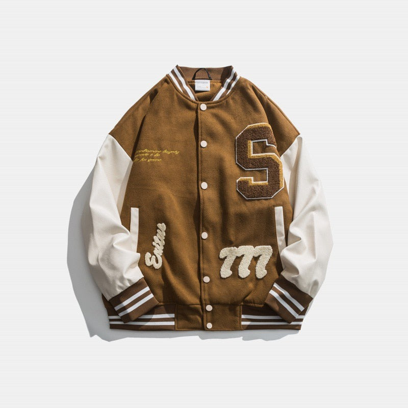 KOR New Y2K Retro Letter Embroidered Loose Jackets