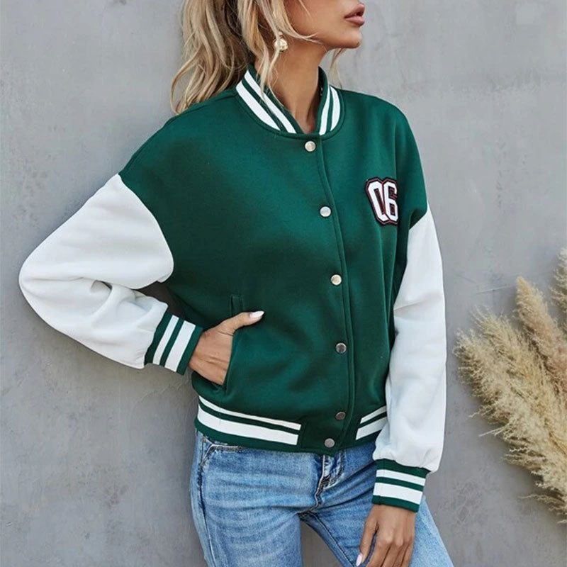 Sepo Style Loose Bone Letter Jackets