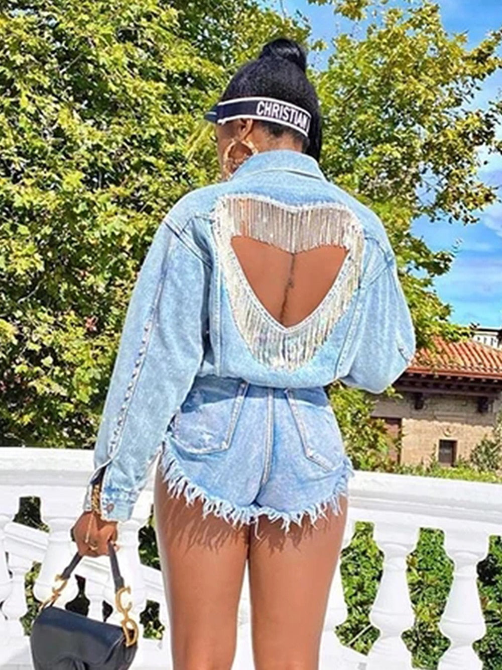 NEW COLLECTION - Bonita Diamond Tassel Jeans Top